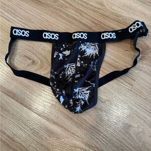 ASOS Black and White Floral Jockstrap
